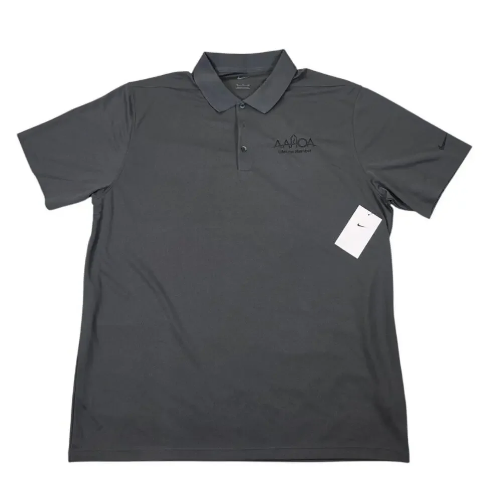 NWT Nike Mens XL Polo Shirt Golf Short Sleeve Grey Performance Athletic